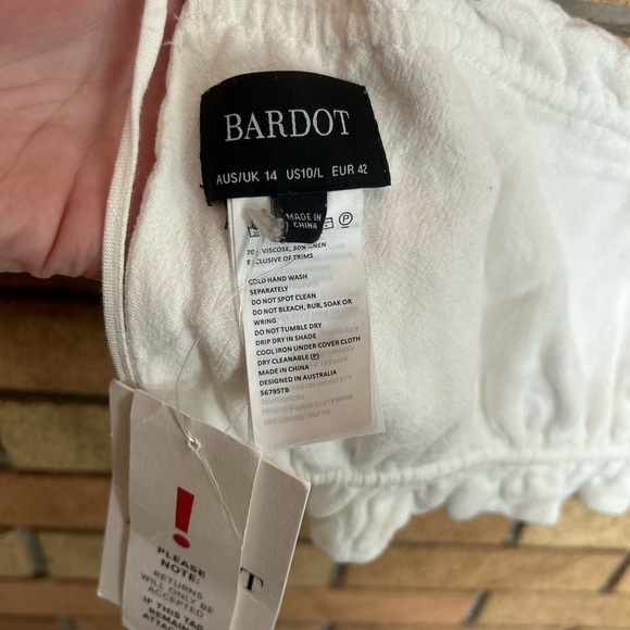 NWT Bardot The Barely There Top in Ivory Size Large/10 - Picture 6 of 7